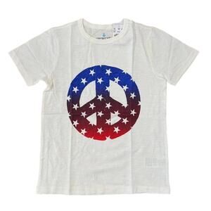 NWT J. Crew Kids' Red/White/Blue America Peace 4th of July T-Shirt